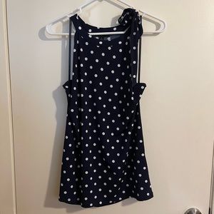 Navy/White Polka Dot Banana Republic Top